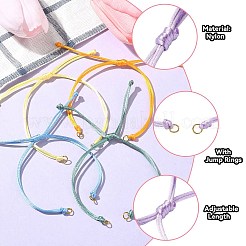 10Pcs 10 Colors Nylon Braided Adjustable Link Bracelet Makings&nbsp;AJEW-CJ00001
