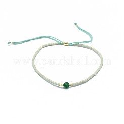 Adjustable Natural Agate Braided Bead Bracelets&nbsp;BJEW-F391-A15