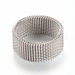 Non-Tarnish 304 Stainless Steel Finger Rings&nbsp;X-MAK-R010-19mm