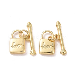 Rack Plating Brass Toggle Clasps&nbsp;LS-ZIRC-C042-12G