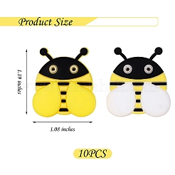 10Pcs 2 Styles Bee Silicone Beads&nbsp;JX692A