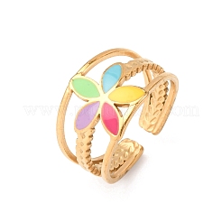 304 Stainless Steel Cuff Rings for Women&nbsp;LS-RJEW-D334-02C-G