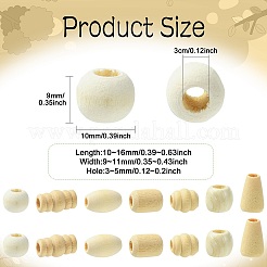700 Pcs 7 Styles Unfinished Wood Beads&nbsp;WOOD-CJ0002-65