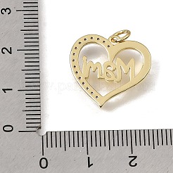 Brass Micro Pave Clear Cubic Zirconia Pendants&nbsp;CU-CBAEEA8-09C-G