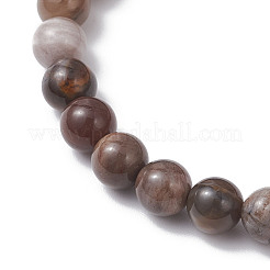 Natural Petrified Wood Beads Stretch Bracelets for Women&nbsp;BJEW-JB12604