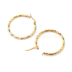 6 Pairs 6 Style Ring & Heart & Flower & Rhombus & Hexagon 201 Stainless Steel Hoop Earrings&nbsp;EJEW-FS0001-06