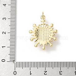Heart Brass Pendants&nbsp;KK-D426-16B-G