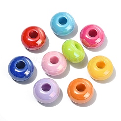 Opaque Acrylic European Beads&nbsp;FIND-CJC0003-66