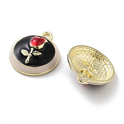 Rack Plating Alloy Enamel Pendants&nbsp;PALLOY-F311-12G