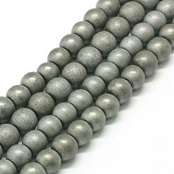 Non-magnetic Synthetic Hematite Beads Strands&nbsp;X-G-K015-6mm-02F