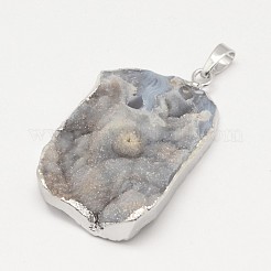 Nuggets Natural Druzy Agate Pendants&nbsp;G-L447-03