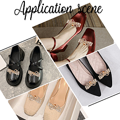 2Pcs Bowknot Alloy Rhinestone Shoe Decorations&nbsp;FIND-CP0002-28A