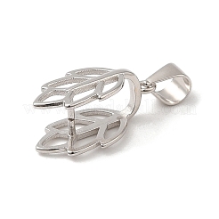 Rhodium Plated Rack Plating 925 Sterling Silver Ice Pick Pinch Bails&nbsp;STER-NH0001-19P