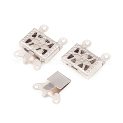 Tarnish Resistant 304 Stainless Steel Box Clasps&nbsp;STAS-G229-02P