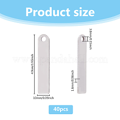 40Pcs 201 Stainless Steel Pendants&nbsp;STAS-DC0016-30A