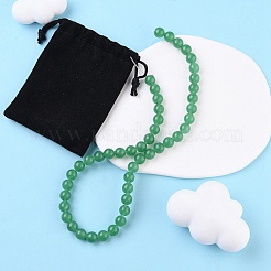 1 Strand Natural Green Aventurine Beads Strands&nbsp;G-YW0001-34