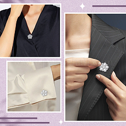 2Pcs Zinc Alloy Rhinestone Cufflinks&nbsp;AJEW-ME0001-44P