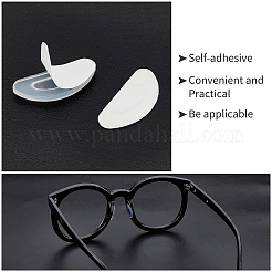 24 Pairs 2 Colors Silicone D-shaped Eyeglass Nose Pads&nbsp;KY-GF0001-20