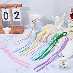 12Pcs 12 Colors Nylon Rope Pendant Decorations&nbsp;HJEW-CP0001-47B