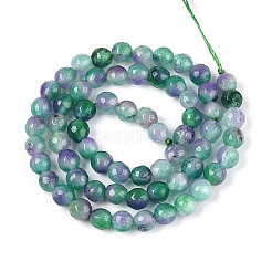 Dyed Natural White Jade Beads Strands&nbsp;G-T139-6mm-60-18