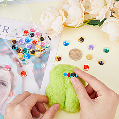 36Pcs 18 Style Star Two Tone Wiggle Googly Eyes Cabochons DIY Scrapbooking Crafts Toy Accessories&nbsp;GLAA-FH0001-57