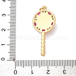 Brass Micro Pave Cubic Zirconia Pendants&nbsp;LS-KK-U076-04G-04