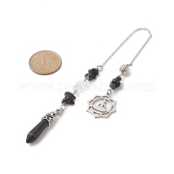 Natural Mixed Gemstone Pointed Dowsing Pendulums&nbsp;PALLOY-JF02009