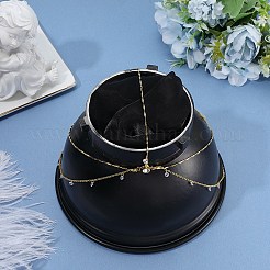 Alloy with Rhinestone Hair Chain&nbsp;DIY-WH20058-11G