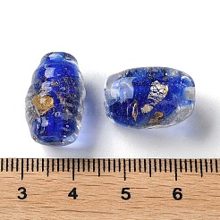 Handmade Gold Sand Lampwork Beads Strand&nbsp;LAMP-Z007-05D