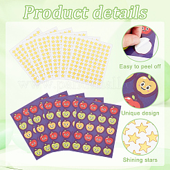 80 Sheets 2 Styles Self-Adhesive Teacher Reward Paper Stickers&nbsp;STIC-OC0001-01