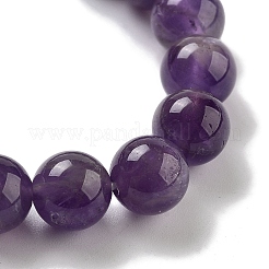 Round & Cat Head Natural Amethyst Beaded Stretch Bracelets for Women&nbsp;BJEW-K251-03A