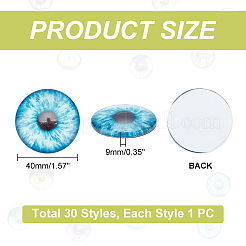 1 Bag Glass Cabochons&nbsp;GGLA-PH0001-44