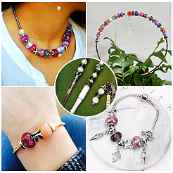 120Pcs 4 Styles Transparent & Opaque Large Hole Acrylic European Beads&nbsp;PACR-TA0001-14
