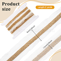 2 Yards 9-Row Glass Seed Beaded Lace Trim&nbsp;OCOR-FG0002-60A