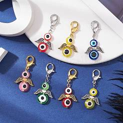Ecil Eye Angel Resin Pendant Decorations&nbsp;HJEW-JM01514