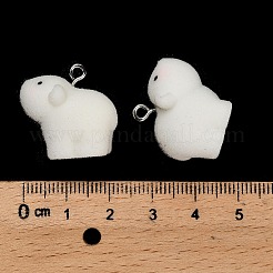 Flocky Opaque Resin Pendants&nbsp;RESI-I335-01P-05