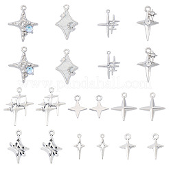 64Pcs 10 Styles Tibetan Style Zinc Alloy Pendants&nbsp;FIND-TA0009-14