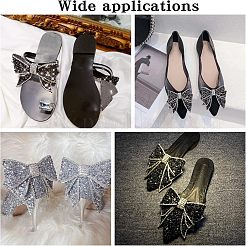 2Pcs Resin Rhinestone Bowknot Shoes Charms&nbsp;FIND-CA0004-74