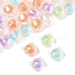 32Pcs UV Plating Rainbow Iridescent Acrylic Beads&nbsp;OACR-FS0002-16