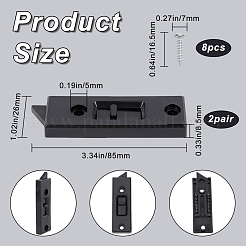 2 Pairs Plastic Window Latch Locks&nbsp;KY-GF0001-26A