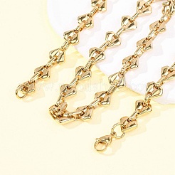 304 Stainless Steel Diamond Shape Link Chain Necklaces for Women Men&nbsp;NJEW-F363-01G