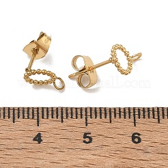 304 Stainless Steel Stud Earring Findings&nbsp;SA-CBA22DE-05G-02