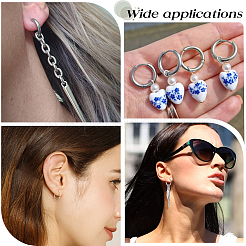 12 Pairs 202 Stainless Steel Huggie Hoop Earrings with 316 Surgical Stainless Steel Pins&nbsp;EJEW-SC0001-40P