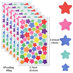 4 Bags Star Pattern DIY Paper Picture Stickers&nbsp;AJEW-FS0001-16