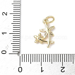 Brass Micro Pave Cubic Zirconia Charms&nbsp;ZIRC-I356-32G