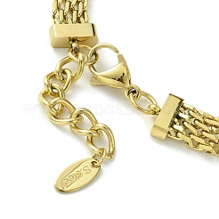 304 Stainless Steel with Cubic Zirconia Bracelet&nbsp;NJEW-Q322-06G