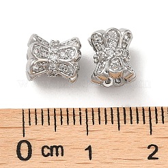 Brass Micro Pave Cubic Zirconia Beads&nbsp;KK-P239-34P