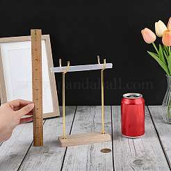 1Pc Alloy with Wood Display Stands for Selenite Wand&nbsp;ODIS-FG0002-32A