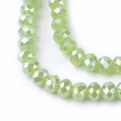 Electroplate Glass Beads Strands&nbsp;GLAA-F001-4x3mm-MAB