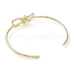 Bowknot Brass Cuff Bangles&nbsp;BJEW-D039-37D-G